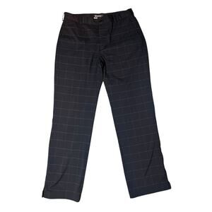 Nike Dri-Fit Golf Tour Plaid Performance Windowpane Check Pants Men 34x32 blue